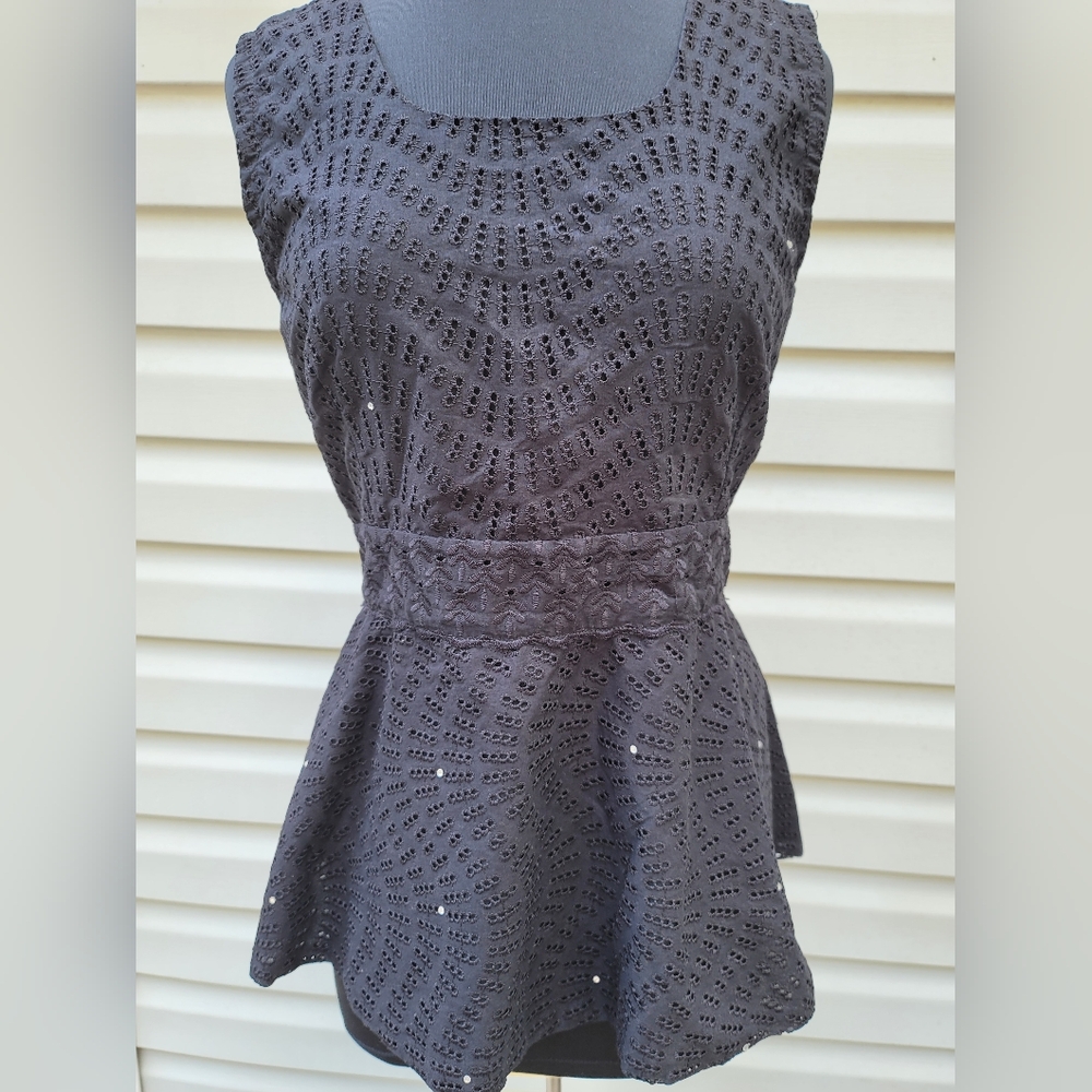 Black peplum top